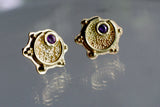 18kt Fan Stud Earrings