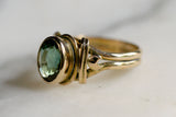 14kt Gold Andesine Moon Ring {5}