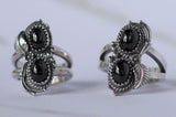 Black Star Diopside Southwest-style Rings