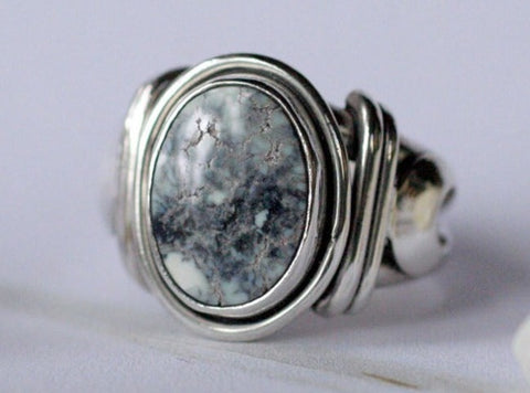 Calypso Turquoise Moon Ring {8.5}