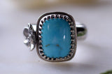 Forget me Not Turquoise Ring {5.5}