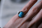 Forget me Not Turquoise Ring {5.5}