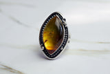 Marquise Mexican Amber Ring Size 8
