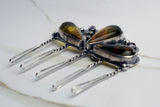 Amber and Gemstone Hair Comb