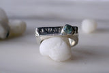 Sand Cast Opalescent Sapphire Ring {8}