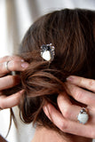 Australian Opal Hair Fork/Shawl Pin