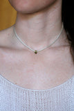 18kt Green Diamond Charm Necklace