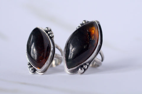 Marquise Mexican Amber Rings