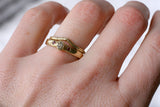 14kt Sand Cast Diamond Ring