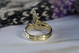 14k Gold and Diamond Knitting Ring