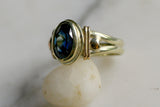 14kt Gold Sapphire Moon Ring {5}